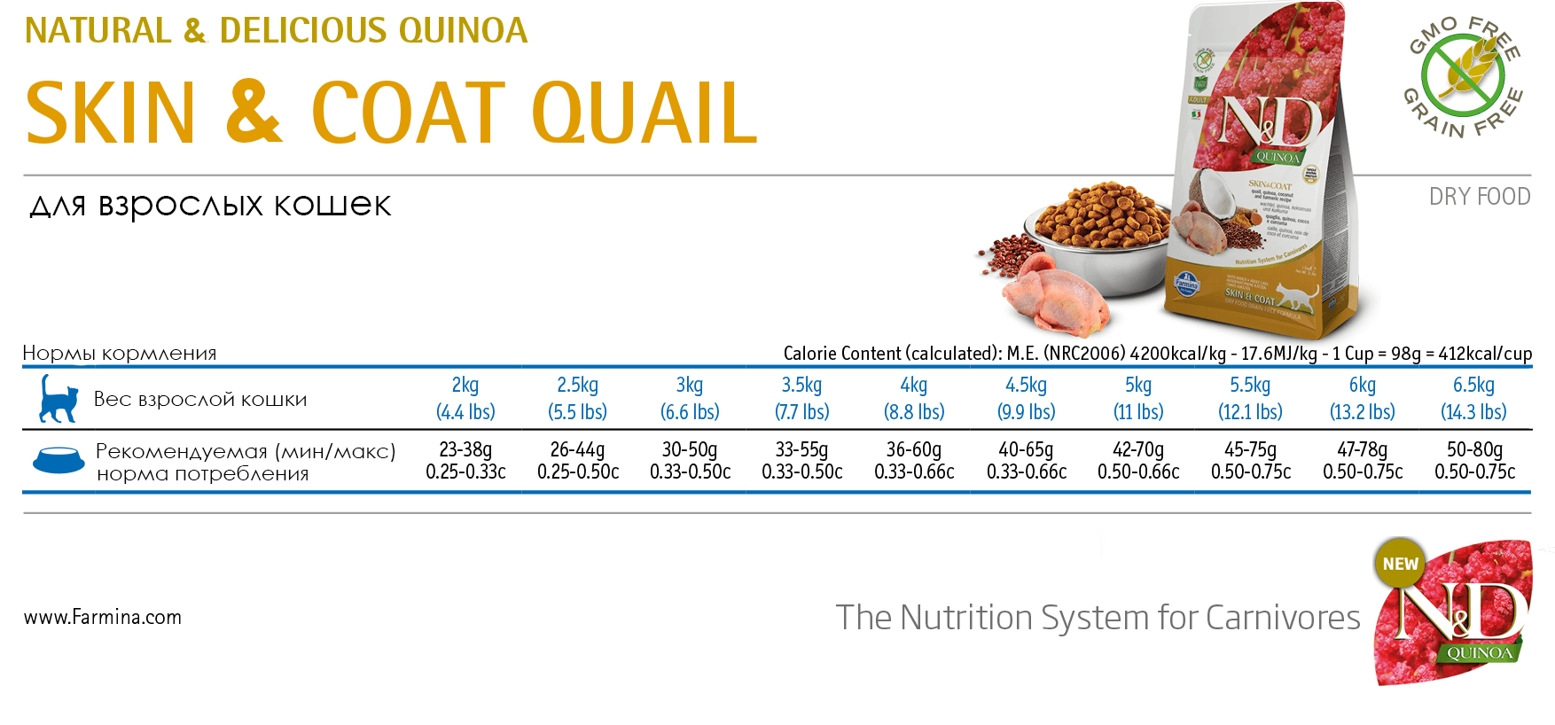   N&D GF Cat Quinoa Skin & Coat Quail Adult 0,3 