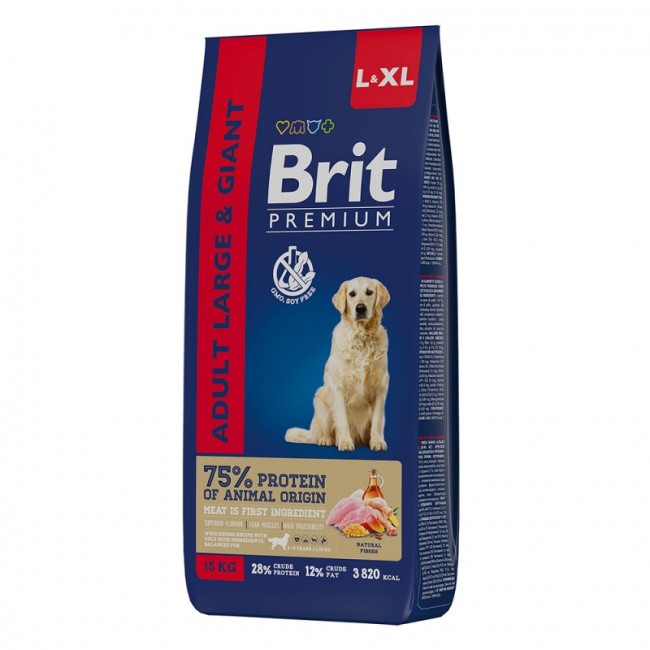   Brit Premium Dog Adult Large+XL           (25  90 ) 15 