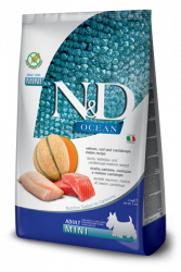   Farmina N&D Ocean Dog Salmon, Codfish & Cantaloupe Melon Adult MINI 7 