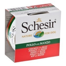 Консервы Schesir Dog (курица, говядина) 10 шт х 150 г для собак (1 шт = 5,1 руб)