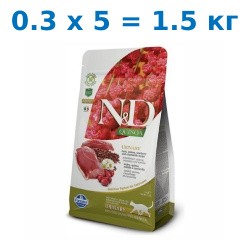 Сухой корм Farmina N&D GF Quinoa Cat Urinary Duck 1,5 кг (0,3 кг x 5) для кошек