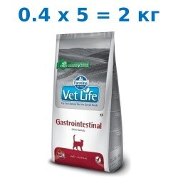 Сухой корм Farmina Vet Life Cat Gastrointestinal 2 кг (0,4 кг x 5) для кошек