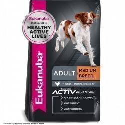 Eukanuba Adult Medium Breed 1+ years -            3 