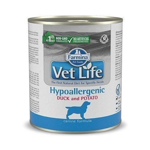 Консервы Farmina Vet Life Dog Hypoallergenic Duck & Potato 6 шт х 300 г для собак