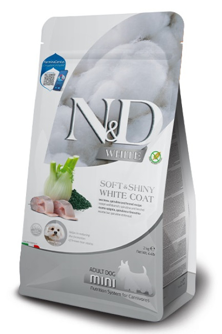 Farmina N&D GF White Dog Sea Bass Spirulina And Fennel Adult Mini 2   