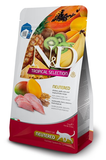 Farmina N&D LG Tropical Selection Chicken Spelt Oats And Tropical Fruits Adult Neutered 10    