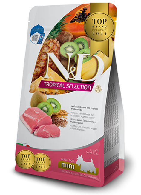   Farmina N&D Tropical Selection Dog Pork Spelt Oats And Tropical Fruits Adult Mini 5 kg