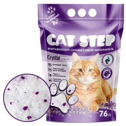 Наполнитель впитывающий силикагелевый Cat Step Crystal Lavender 7,6 л