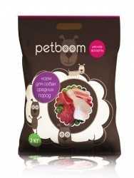 Petboom корм сухой для взрослых собак средних пород мясное ассорти 2 кг
