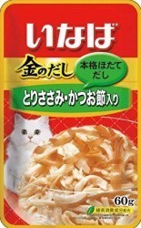 Паучи INABA CIAO Kinnodashi Куриное филе с кацуобуси 60 г для кошек