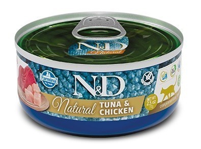 Консервы Farmina N&D Natural Cat Tuna & Chicken 70 г для кошек