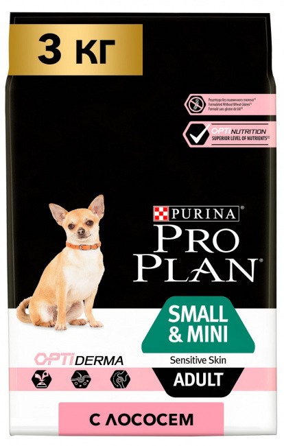 Pro Plan Adult Small Breed Sensitive Salmon & Rice    3 