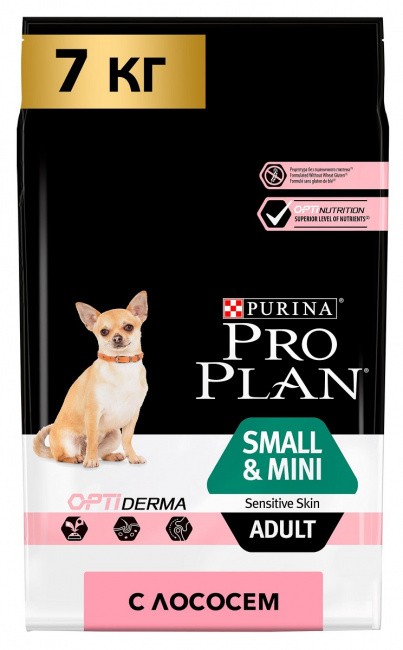 Pro Plan Adult Small Breed OPTIDERMA Salmon & Rice    7 