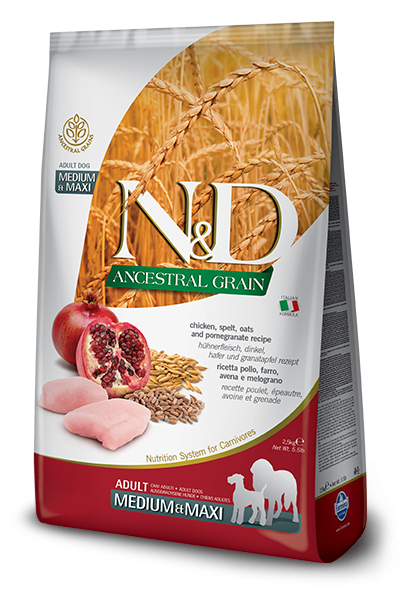   Farmina N&D Ancestral Grain Dog Chicken & Pomegranate Adult medium/maxi 2,5   