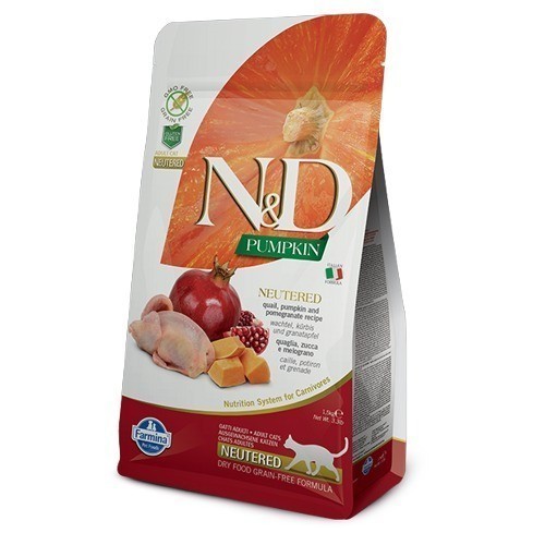   Farmina N&D GF Pumpkin Cat Quail & Pomegranate Neutered 0,3   