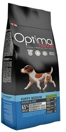   OptimaNova Puppy Medium Chiken & Rice 12   