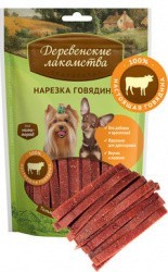 Деревенские лакомства Нарезка говядины для собак мини-пород 55г