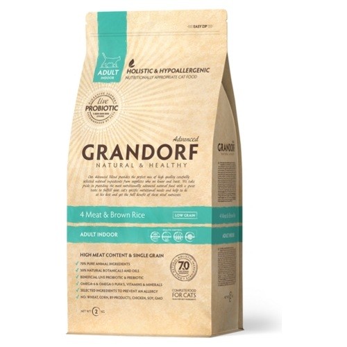   Grandorf Cat 4 Meat Probiotic Indoor 2   