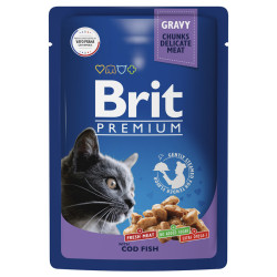  Brit Premium Cat Pouches with Cod Fish 100   