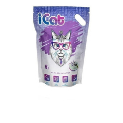 Наполнитель iCat Lavander для кошек (силикагелевый) 5 л