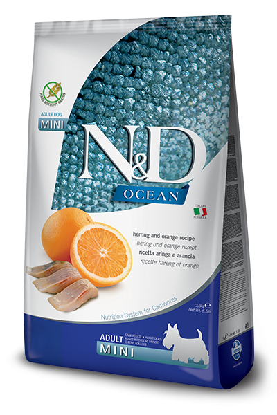   Farmina N&D Ocean Dog Herring & Orange Adult Mini 2,5   