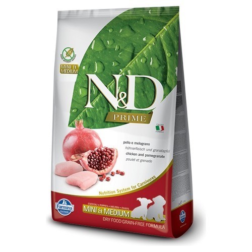   Farmina N&D GF Chicken & Pomegranate Puppy Mini & Medium 0,8   
