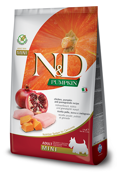   Farmina N&D GF Pumpkin Dog Chicken & Pomegranate Mini 0,8   