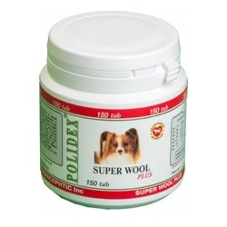 Кормовая добавка Polidex Super Wool Plus (150 таб.) для собак