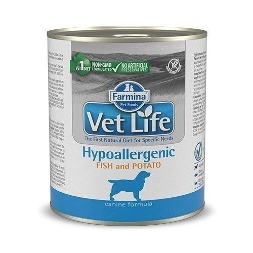 Консервы Farmina Vet Life Dog Hypoallergenic Fish & Potato 300 г для собак